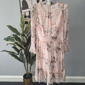 Floral Print Pink Dress